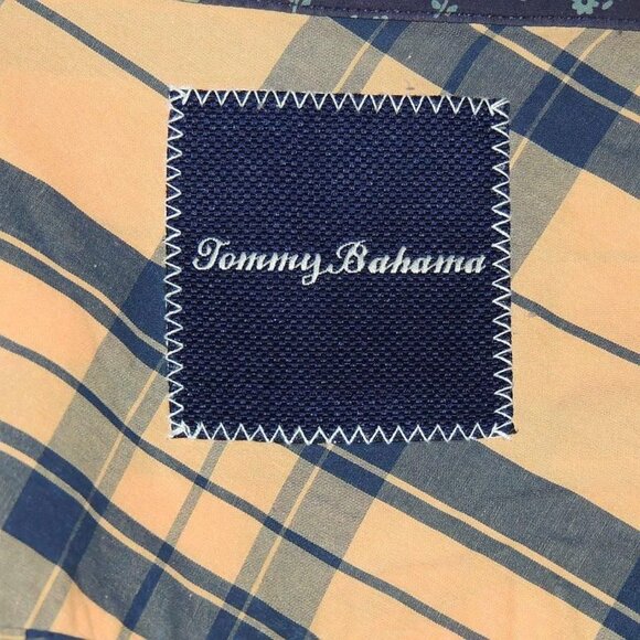 Tommy Bahama Burnt Orange/Black Plaid Long Sleeves Men's Shirt Sz XL MINT COND. - Picture 4 of 4